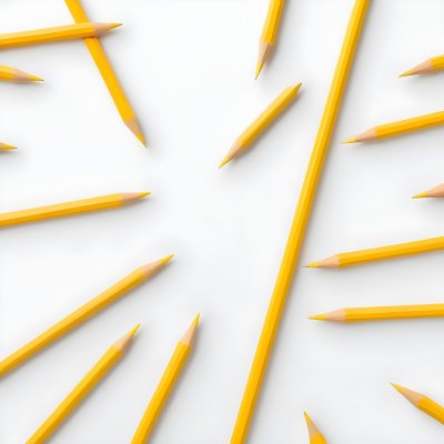 Yellow Pencil On A White Background 7 Faf1 C1da