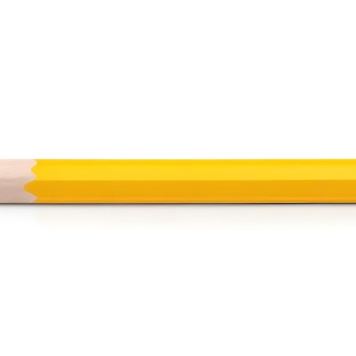Yellow Pencil On A White Background 8 5921