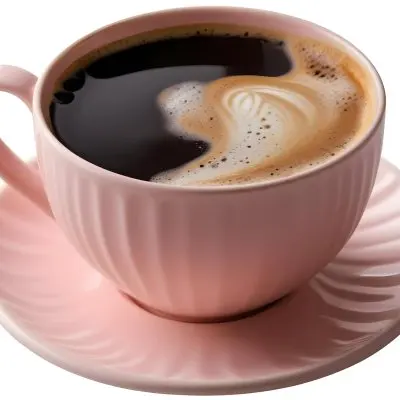 A Pink Ceramic Cup Filled With A Creamy Frothy Latte Or Cappuccino Featuring An Intricate Latte Art Design On The Surface Of The Drink Placed On A Wooden Table In A Sunlit Kitchen With Morning Ligh 8 88c1