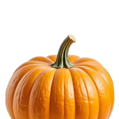 An Orange Pumpkin With A Thick Stem The Pumpkin Has A Rough Texture Isolated On A White Background 21 Db9b