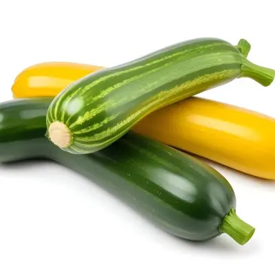 Green And Yellow Zucchini Squash On A White Background 7 6df9