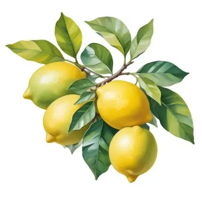 Lemons With Green Leaves A Whole Lemon And A Half Lemon On A White Background 47 F73d
