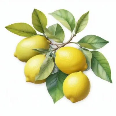 Lemons With Green Leaves A Whole Lemon And A Half Lemon On A White Background 56 Ad2a