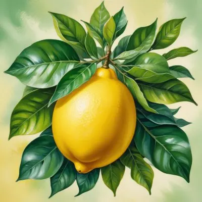 Lemons With Green Leaves A Whole Lemon And A Half Lemon On A White Background 89 A88b