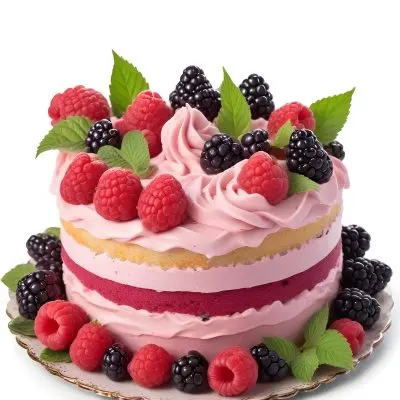 Pikaso Reimagine A Layered Cake With A Red Glaze Dripping Down The 17 Bd3b