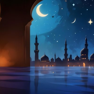 Digital Painting A Lantern With Intricate Patterns Casting A Warm Glow On Wet Cobblestones With An Arched Building And Streetlights Blurred In The Background Creating A Mystical Atmosphere Bold And Slim Lines Brus 18 B34d