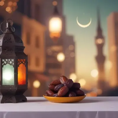 Ramadan Lantern And Dates