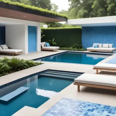 A Modern Outdoor Pool Area