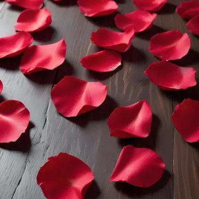 35mm Film Photography Red Rose Petals Scattered On A Wooden Surface The Petals Vary In Orientation And Overlap Slightly Creating A Vibrant Contrast Against The Dark Wood White Rose Petals Scattered On A Metal Surface 9 Ecd1