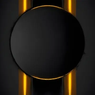 3d Model A Black Circle With A Black Outline In The Center Of A Black Background With Two Vertical Black Lines Figure Octane Render Volumetric Highly Detailed Videogame Aesthetic 10 38a5