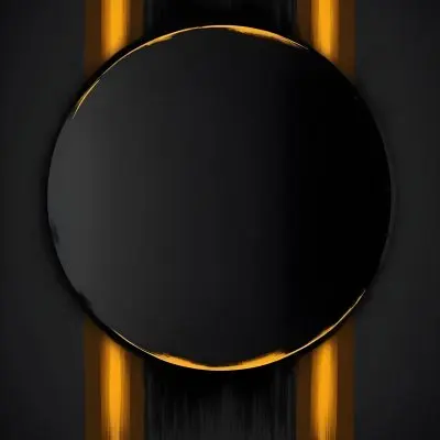 3d Model A Black Circle With A Black Outline In The Center Of A Black Background With Two Vertical Black Lines Figure Octane Render Volumetric Highly Detailed Videogame Aesthetic 12 5aa0