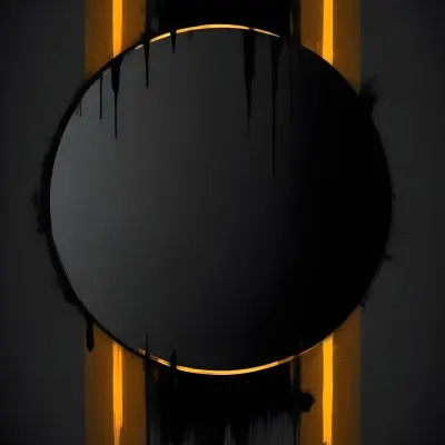 3d Model A Black Circle With A Black Outline In The Center Of A Black Background With Two Vertical Black Lines Figure Octane Render Volumetric Highly Detailed Videogame Aesthetic 18 Cff3