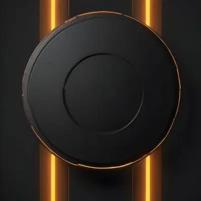 3d Model A Black Circle With A Black Outline In The Center Of A Black Background With Two Vertical Black Lines Figure Octane Render Volumetric Highly Detailed Videogame Aesthetic 21 9def