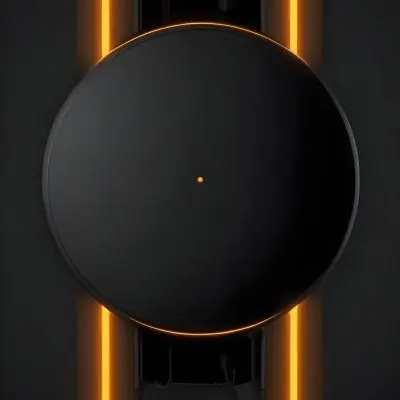 3d Model A Black Circle With A Black Outline In The Center Of A Black Background With Two Vertical Black Lines Figure Octane Render Volumetric Highly Detailed Videogame Aesthetic 34 4593