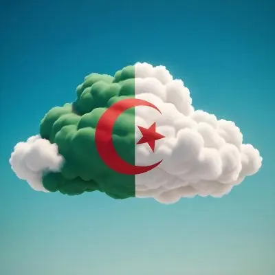 3d Model A Cloud With The Colors Of The Flag Of Algeria Green And White With A Red Crescent And Star In A Blue Sky Figure Octane Render Volumetric Highly Detailed Videogame Aesthetic 24 6ff0