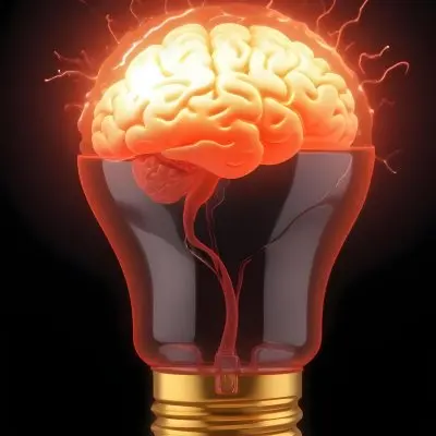 3d Model A Light Bulb With A Brain Inside The Brain Is Glowing The Background Is Black Figure Octane Render Volumetric Highly Detailed Videogame Aesthetic 12 5bbb