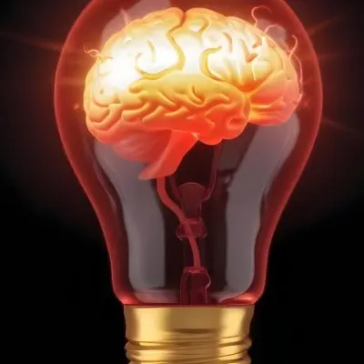 3d Model A Light Bulb With A Brain Inside The Brain Is Glowing The Background Is Black Figure Octane Render Volumetric Highly Detailed Videogame Aesthetic 15 592c
