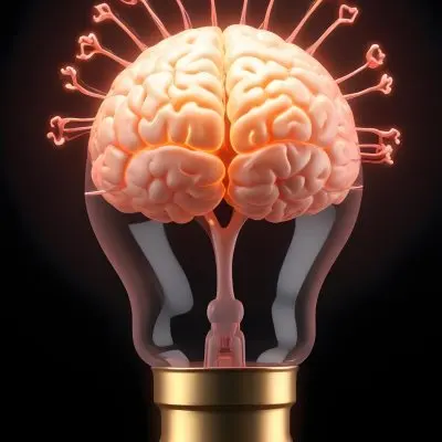 3d Model A Light Bulb With A Brain Inside The Brain Is Glowing The Background Is Black Figure Octane Render Volumetric Highly Detailed Videogame Aesthetic 28 5113
