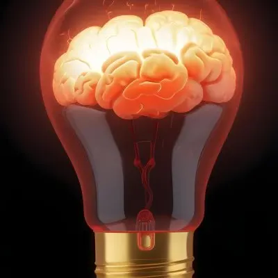 3d Model A Light Bulb With A Brain Inside The Brain Is Glowing The Background Is Black Figure Octane Render Volumetric Highly Detailed Videogame Aesthetic 5 19c4