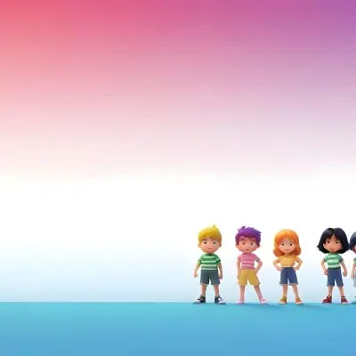 Four Cartoon Children
