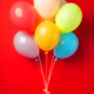 A Bunch Of White Balloons Including Red Orange Yellow