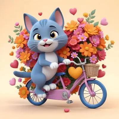 A Cartoon Image Of The Classic Cartoon Characters Tom