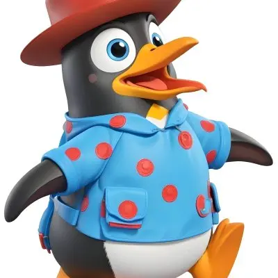 A Cartoon Penguin Wearing A Red Hat And A