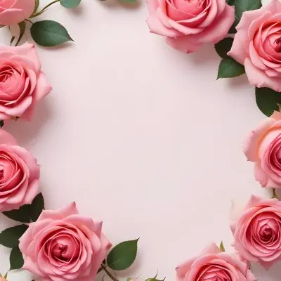 A Circular Arrangement Of Pink Roses Surrounding A Blank Pink Circle In The Center The Background Is White Enhancing The Vibrant Colors Of The Roses 11 27e5