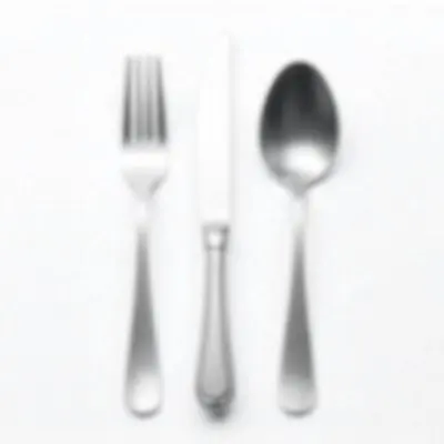 A Fork A Knife And A Spoon Made Of Stainless Steel On A White Background 23 1e33