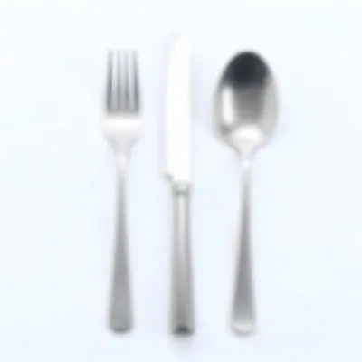 A Fork A Knife And A Spoon Made Of Stainless Steel On A White Background 26 Ae88