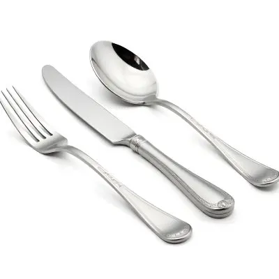 A Fork A Knife And A Spoon Made Of Stainless Steel On A White Background 3 B3fc