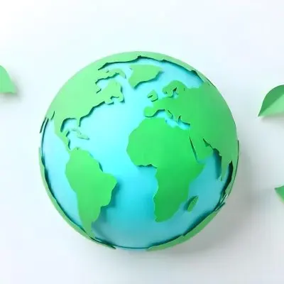 A Globe Made Of Paper Mache