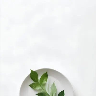 A Green Leaf On A White Plate Minimalist Composition Clean And Bright Aesthetic Soft Lighting White Background Nature Inspired Simple And Elegant Fresh And Organic 21 05a3