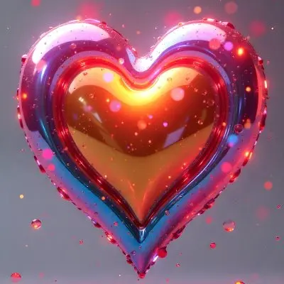 A Heart With Rainbow Colors And A Glossy Finish Vibrant Colors Radiating From The Center Creating A Dynamic And Eye Catching Background Love And Pride 1 196b