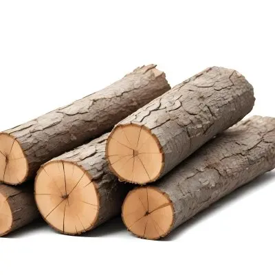 A Pile Of Firewood Logs With Bark Arranged In A Stack Showing The Texture And The Rough Texture Of The Bark On A White Background 24 Da91