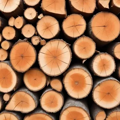 A Pile Of Firewood Logs With Bark Arranged In A Stack Showing The Texture And The Rough Texture Of The Bark On A White Background 30 4171