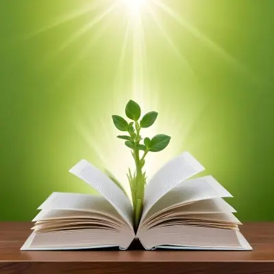 A Sprout Growing From An Open Book