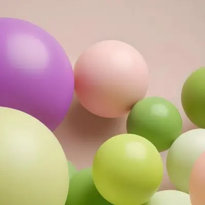 Colorful Balloons In Various Pastel Shades Including Pink Purple And Green 24 16ac