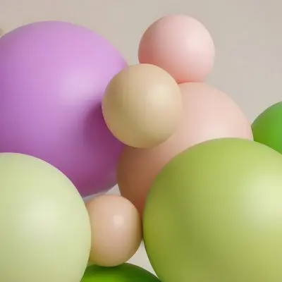 Colorful Balloons In Various Pastel Shades Including Pink Purple And Green 50 B5b4