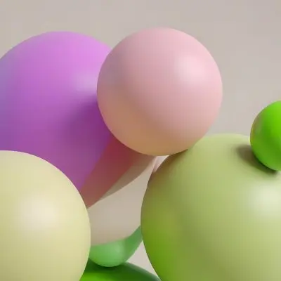 Colorful Balloons In Various Pastel Shades Including Pink Purple And Green 64 5369