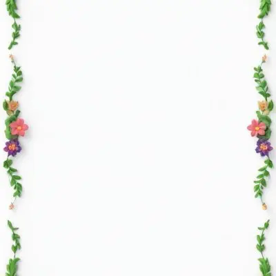 Digital Painting Floral Frame With Colorful Flowers And Green Leaves On A White Background Bold And Slim Lines Brush Strokes 1 63d9