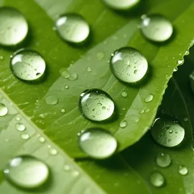 Green Leaves With Water Droplets 1 Ef27