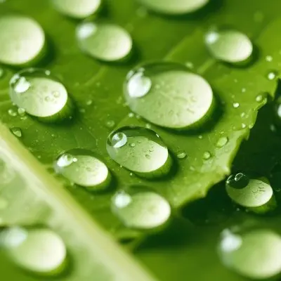 Green Leaves With Water Droplets 12 E4d3