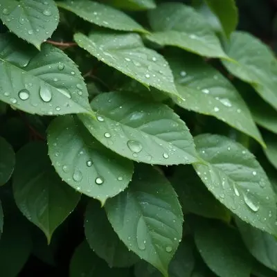 Green Leaves With Water Droplets 2 6b44