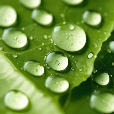 Green Leaves With Water Droplets 9 5c11