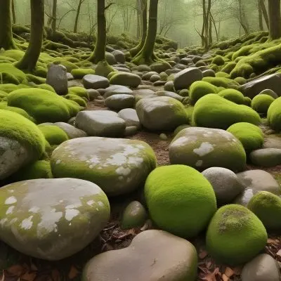 Moss Covered Rocks And Stones In A Natural Earthy Setting 15 1ab8