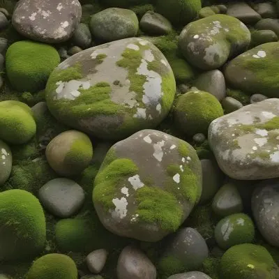 Moss Covered Rocks And Stones In A Natural Earthy Setting 23 Aa67