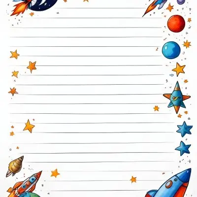Oil Painting A Sheet Of Lined Paper