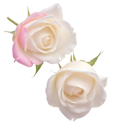 Two White Rose Petals With A Gradient From White To White Isolated On A Clean White Background Soft Lighting Macro Photography 24 4f8e