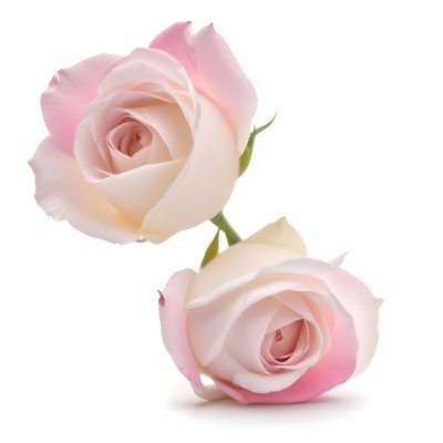 Two White Rose Petals With A Gradient From White To White Isolated On A Clean White Background Soft Lighting Macro Photography 28 Dec3